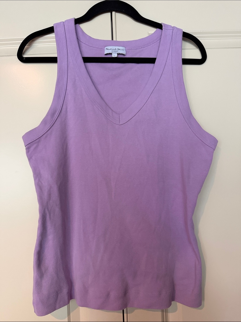 Michael Stars Lavender V-Neck Tank Top